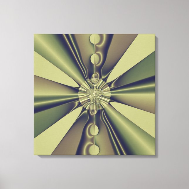Jordnära geometrisk abstrakt modern konst canvastryck (Framsida)