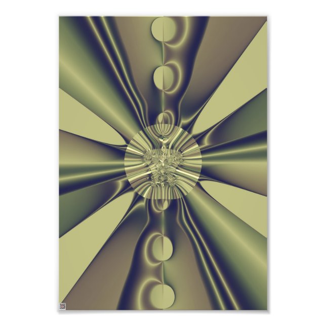 Jordnära geometrisk abstrakt modern konst fototryck (Framsidan)
