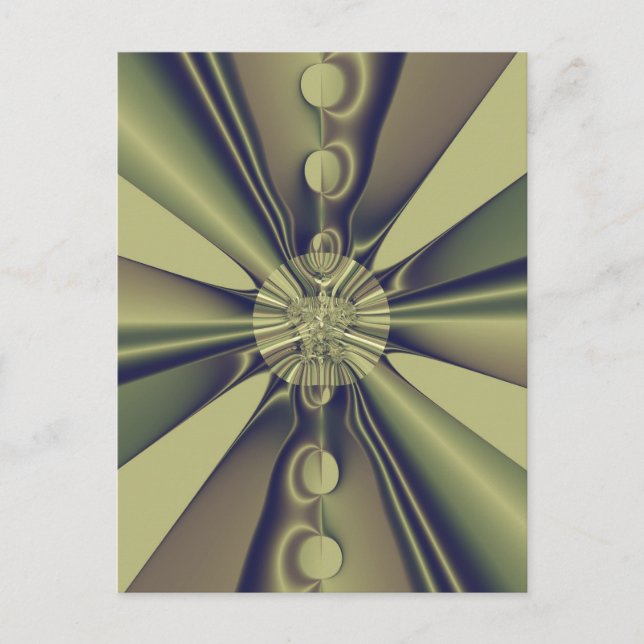 Jordnära geometrisk abstrakt modern konst vykort (Framsida)