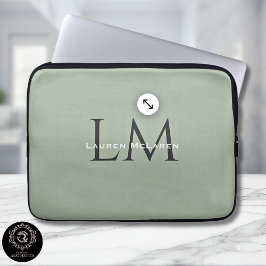 Jordnära grönsalvi Organisk Modern Minimalistisk Laptop Fodral