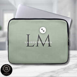 Jordnära grönsalvi Organisk Modern Minimalistisk Laptop Fodral