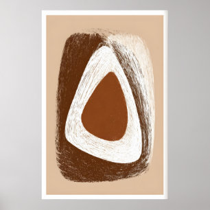 Jordnära harmoni väggkonst - Mjuk triangulär form