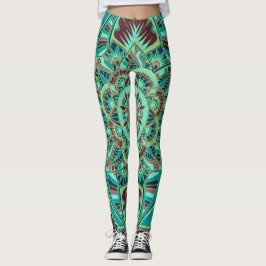 Jordnära leraMandaladesign Leggings