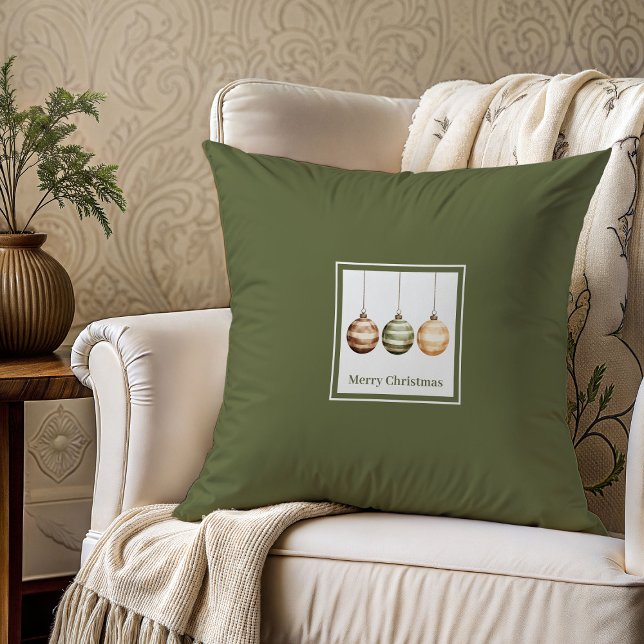 Jordnära neutral julkudde present till föräldrar kudde (Earthy Neutral Christmas Pillow Gift for Parents)