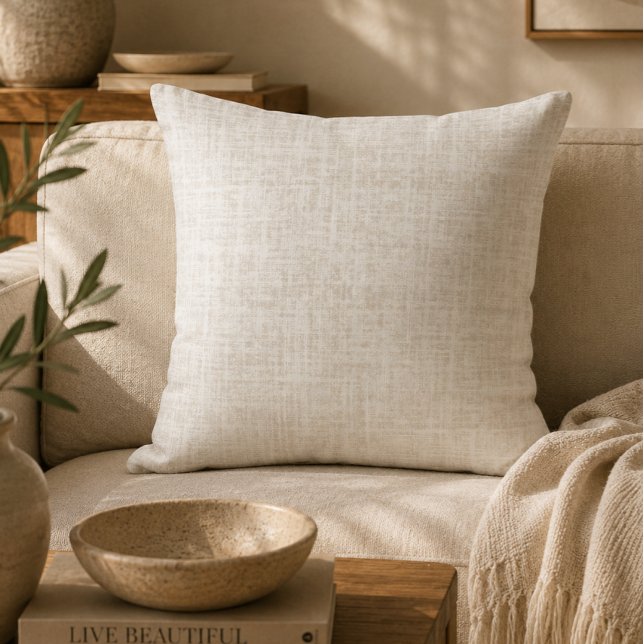 Jordnära Organisk ModernAccent Neutral beige Kudde (Skapare uppladdad)