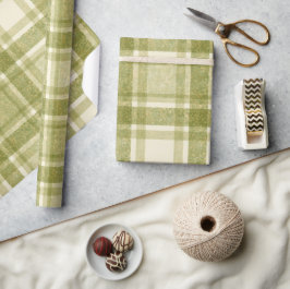 Jordnära Plaid | Salvia & Crème Presentpapper