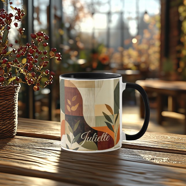 Jordnära Retro - Anpassade Naturinspirerade Abstra Mugg (Skapare uppladdad)