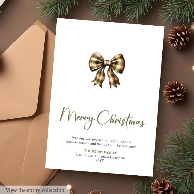 Jordnära Sage Terrakotta Jul Högtidlig Hälsning  Julkort (Earthy Sage Terracotta Holiday Christmas Greeting Card

)