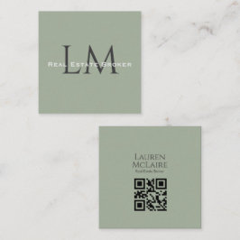 Jordnära Sälggrön Organisk Modern Minimalistisk QR