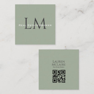 Jordnära Sälggrön Organisk Modern Minimalistisk QR