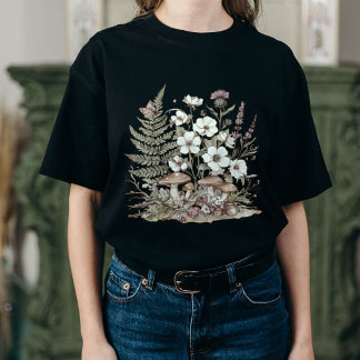 Jordnära Skogs- Vildblomma Estetisk Natur T-shirt