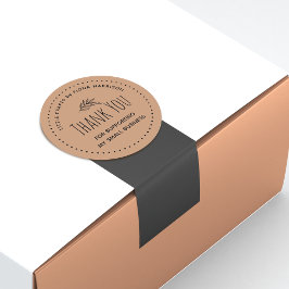 Jordnära Tack för att du stöttar min lilla verksam Runt Klistermärke