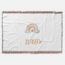 Jordnära Ton Vattenfärg Boho Regnbåge "Baby"