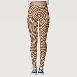 Jordnära Zebratryck Modeleggings Leggings