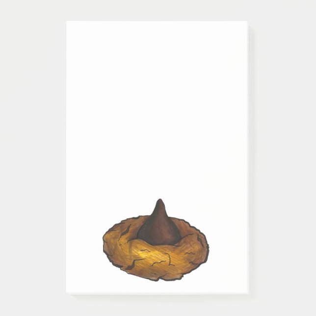 Jordnöt Chocolate Blommar Cookie Baking Post-it Block (Framsida)