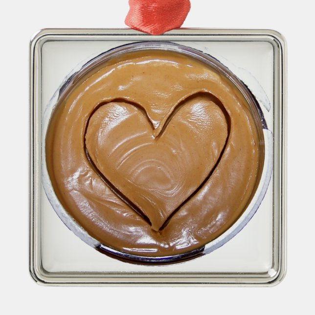 Jordnöt Heart Julgransprydnad Metall (Framsidan)
