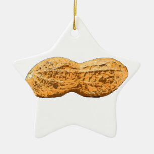 jordnöt julgransprydnad keramik