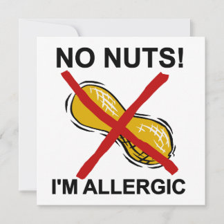 Jordnöt NO Nöt I är allergisk