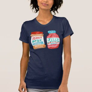 Jordnöt och gelé, vattenfärg t shirt