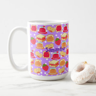 Jordnöt och jordgubbsgelé kaffemugg