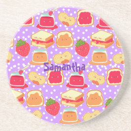 Jordnöt och jordgubbsgelé underlägg