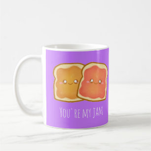 Jordnöt och jordgubbsgelégost kaffemugg