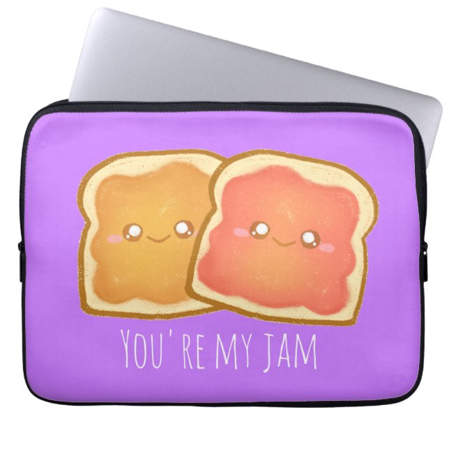 Jordnöt och jordgubbsgelégost laptop fodral (Framsidan)