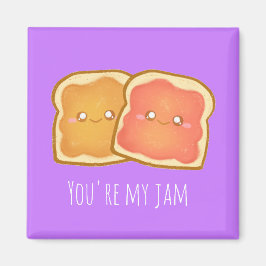 Jordnöt och jordgubbsgelégost magnet