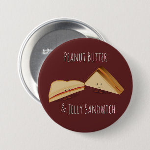 Jordnöt och Tecknad av Jelly Sandwich Knapp