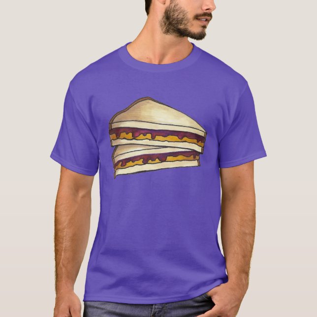 Jordnöt och vindruvssylt, sandwich PBJ T-Shirt (Framsida)