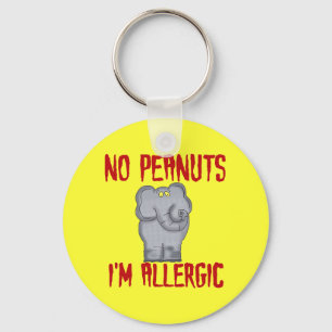 Jordnötallergielefant Nyckelring