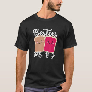 Jordnötsflickor Besties Cute Pb&j Bff T Shirt