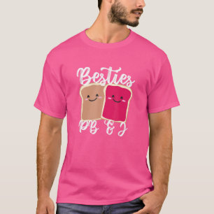 Jordnötsflickor Besties Cute Pb&j Bff T Shirt