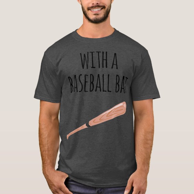 Jordnötsgelé med baseball Fladdermus Par T Shirt (Framsida)