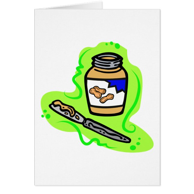 Jordnötsmör Hälsningskort (Framsidan)