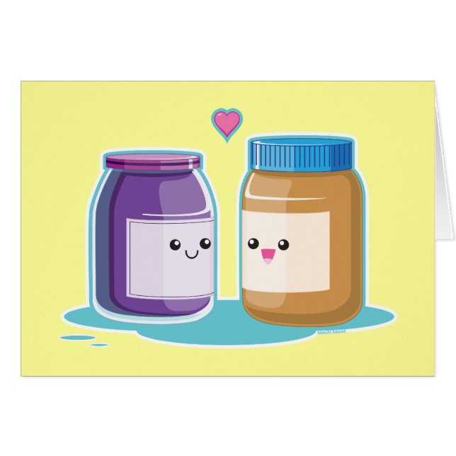 Jordnötsmör och gelé hälsningskort (Framsidan Horizontal)