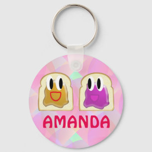 Jordnötsmör och gelé Keychain Nyckelring