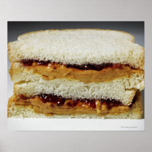 Jordnötssmör och gelémacka. poster