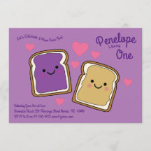 Jordnötssmör och Jelly Kids 1:a födelsedagen Party