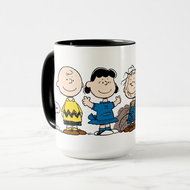 Jordnötsvänner på en rad mugg (Framsida vänster)