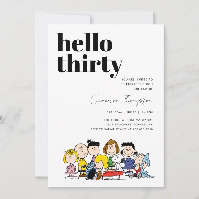 Jordnöttecken - 30års födelsedag inbjudningar (Framsida)