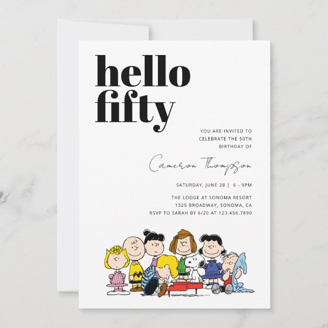 Jordnöttecken - 50:e födelsedagen inbjudningar (Framsida)