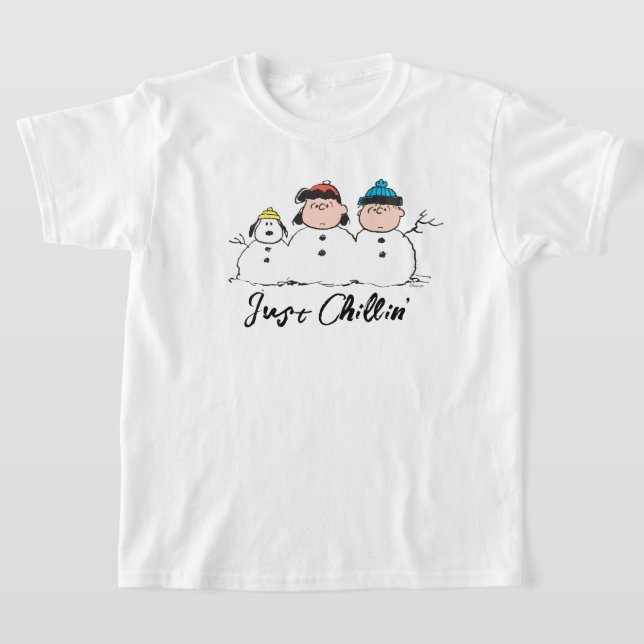 Jordnötter | 3 Person Snögubbe T Shirt (Laydown)