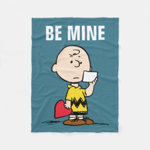 Jordnötter Alla hjärtans dag Charlie Brown Fleecefilt