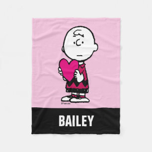 Jordnötter   Alla hjärtans dag   Charlie Brown Fleecefilt