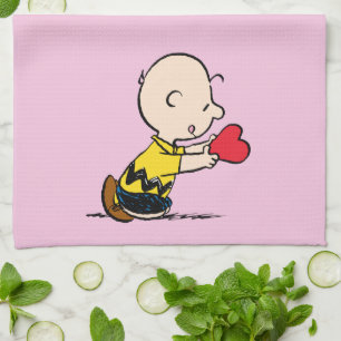 Jordnötter   Alla hjärtans dag Charlie Brown Red H Kökshandduk