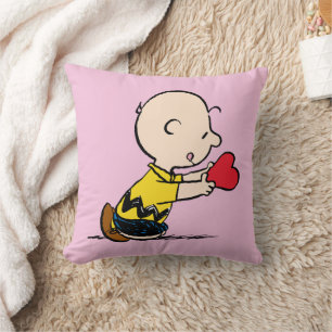 Jordnötter   Alla hjärtans dag Charlie Brown Red H Kudde