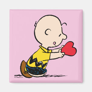 Jordnötter Alla hjärtans dag Charlie Brown Red H Magnet