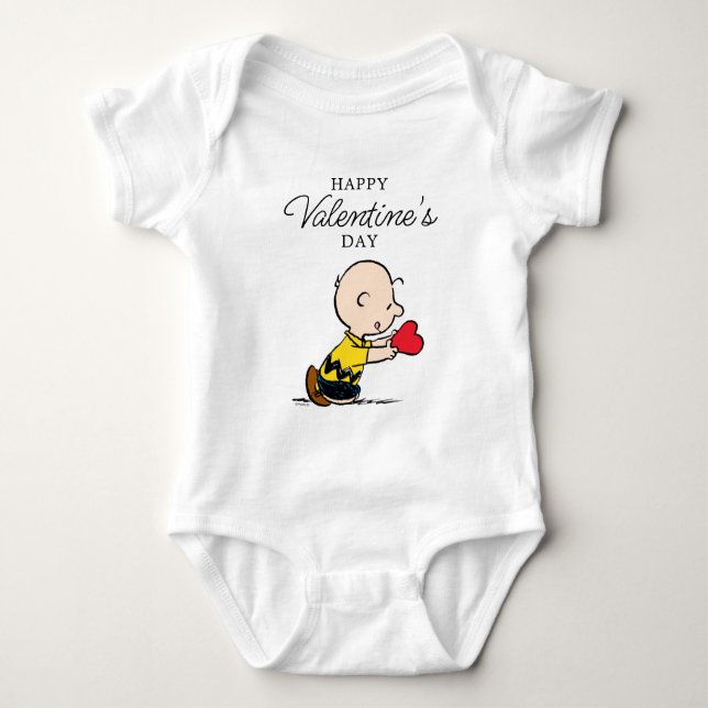 Jordnötter | Alla hjärtans dag Charlie Brown Red H T Shirt (Framsida)