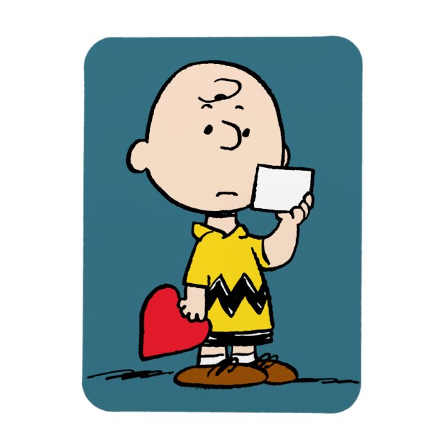 Jordnötter | Alla hjärtans dag Charlie Brown Valen Magnet (Vertikal)
